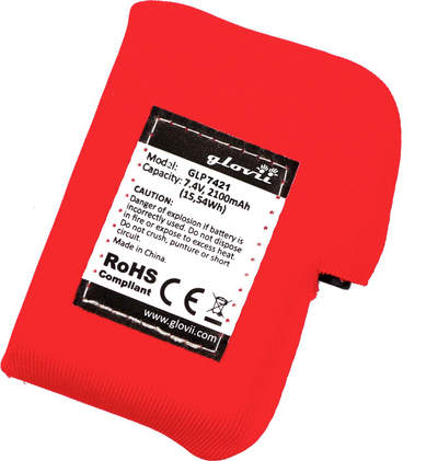 Батерија за ракавици и капа со греење Glovii GLP7421, 2100mAh, Li Poly, црна