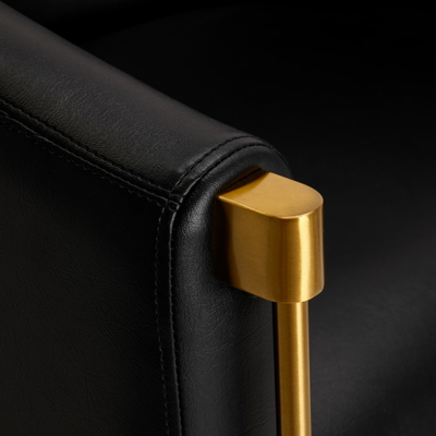 Karrige berberi Burgos Gold Black, profesionale, e zezë me detaje gold