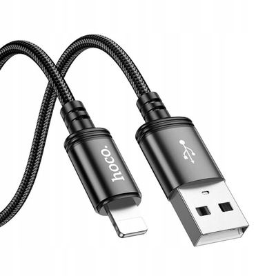 Kabllo USB A në Lightning Hoco X89, 2.4A, 2 m, e zezë