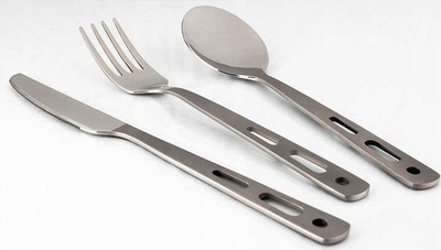 Set takëmesh Lifeventure, 3 pjesë, çelik inox, argjendtë