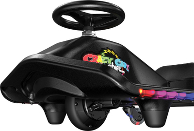Go kart elektrik Razor Crazy Cart Shift Lightshow, bateri litium, deri 8 mph, rrota me drita, për moshën 6+