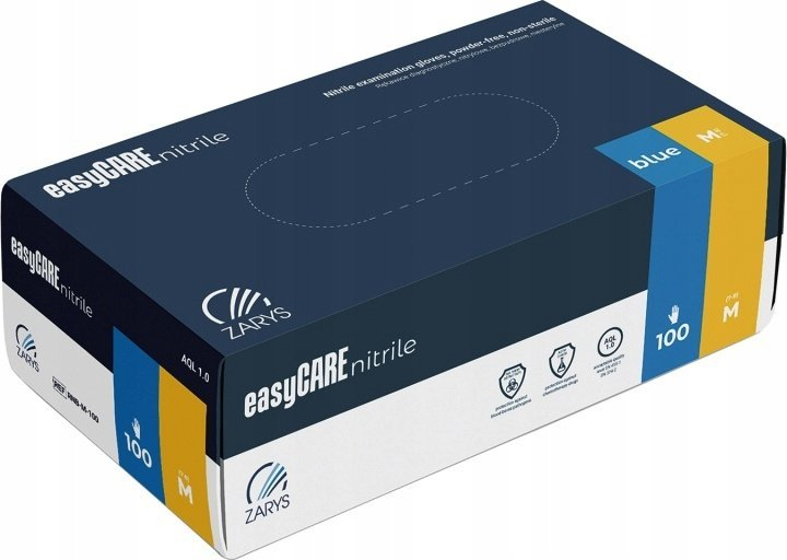 Doreza nitrili Zarys easyCARE, pa pluhur, madhësia S, blu