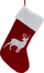 Çorap Krishtlindjesh për zbukurim CHRISTMAS GIFT STOCKING, 41cm, 12 LED, me dre
