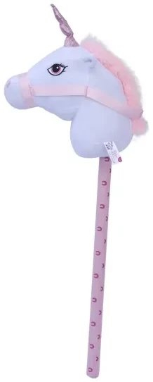 Lodër Kal me Shkop Happy Pets Hobby Horse Unicorn, 68cm, me tinguj, rozë