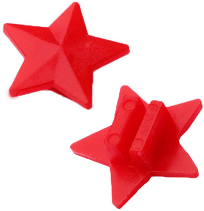 Rruaza për fije biçiklete, formë ylli, 2cm, set 35 copë, shumëngjyrëshe