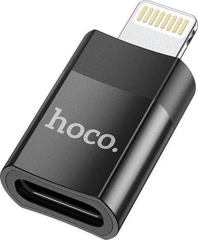 Adapter Hoco UA17 Type C në Lightning, për karikim dhe të dhëna, i zi