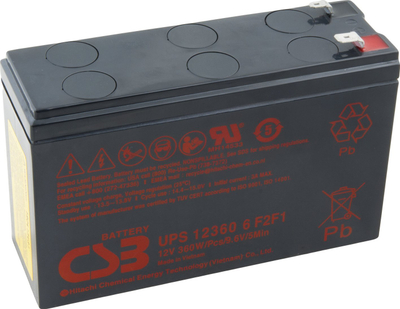 Bateri UPS CSB HighRate UPS 123606, 12V, 7Ah, e zezë