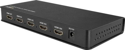 Ndarës HDMI Lindy 4 porta Multi View, 4 hyrje 1 dalje, Full HD 1080p, i zi
