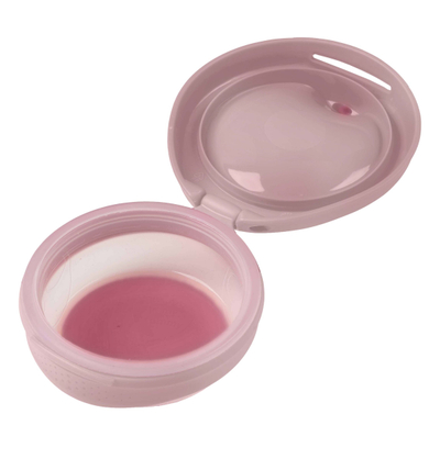 Enë ushqimi për bebe b.box Fill and Feed Bowl, silikoni, me kapak antirrjedhje, rozë blush