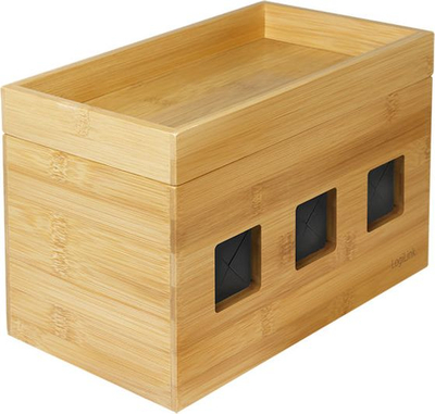 Kuti për rregullimin e kabllove LogiLink KAB0076, bambu, 1 copë, kafe e çelët
