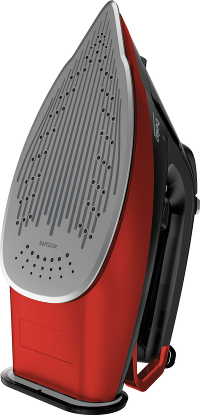 Hekur me avull Beko SIM8130R Softglide, 3000W, me pllakë qeramike, i zi me të kuqe