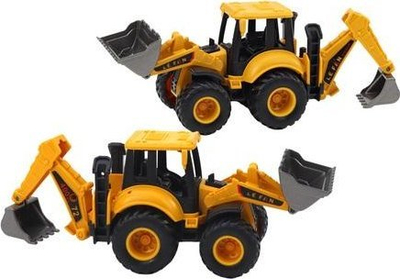 Lodër eskavator Leantoys me bateri, ngjyrë e verdhë