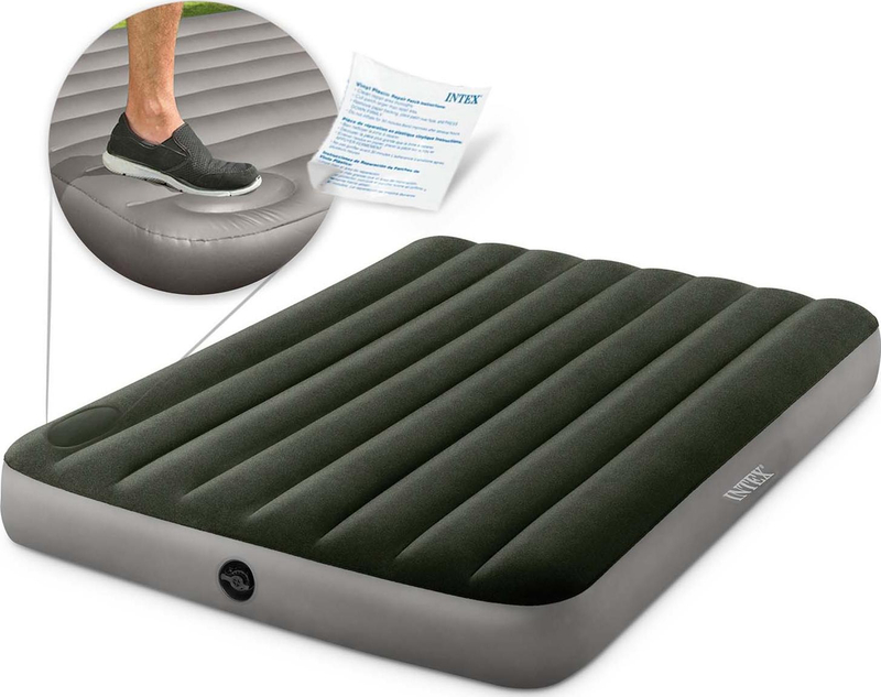 Dyshek kampingu dopio Intex Downy, Fiber Tech, i gjelbër