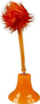 Lodër për mace Duvo+ Pompon me kupë thithëse, 31.5cm, portokalli