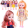 Kukull Pretty Doll ZA4655, 24 cm, me duar e këmbë që lëvizin, me flokë të gjatë