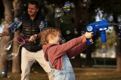 Lodër me flluska TM Toys Fru Blu Bubble Shooter, 0.4L lëng, LED, shumëngjyrëshe