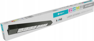 Reflektor LED për shinë Dpm X-Line Linear, 20W, 4000K, i zi