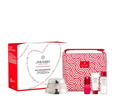 Set Krem rigjenerues për fytyrë 50 ml + Losion hidratues 30 ml + Shkumë pastruese 15 ml + Serum për lëkurë 10 ml + Çantë kozmetike Shiseido