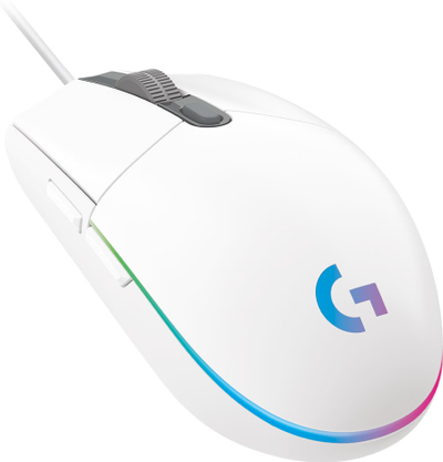 Maus lojrash Logitech G203 LIGHTSYNC, 8000 DPI, RGB, i bardhë