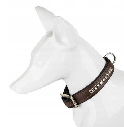 Qafore për qen BarryKing Bone, lëkurë natyrale, 16mm 35cm, kafe