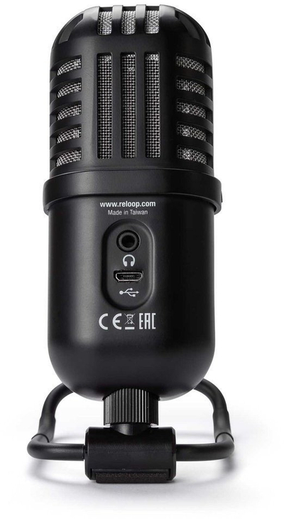 Mikrofon USB Reloop AMS SPODCASTER GO, kondensator, për podcast edhe streaming, i zi