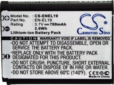 Bateri kamerë Cameron Sino CS-ENEL19, Li-ion, në vend të Nikon EN-EL19 dhe Sony NP-BJ1