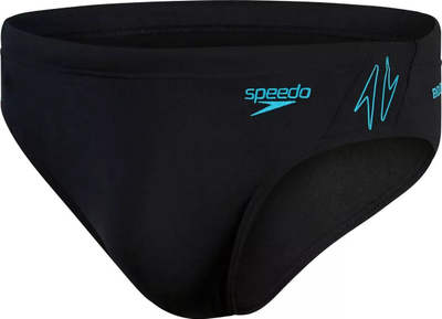 Rroba banje për burra Speedo Hyper Boom Splice Brief, 7 cm, Endurance+, e zezë me blu