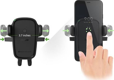 Mbajtëse telefoni për makinë iOttie Easy One Touch Wireless 2, karikim pa tela Qi, për CD edhe grilë, e zezë