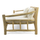 Sofa Torc druri teak natyral–e bardhë 210×100×80 cm (HM9339), bardhë