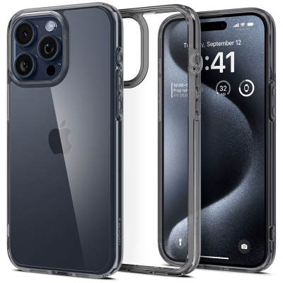 Kapak për iPhone 15 Pro Spigen Ultra Hybrid, transparent