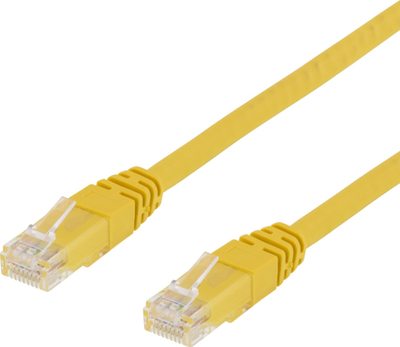 Kabllo rrjeti Deltaco U/UTP Cat6, 1m, 250MHz, e verdhë