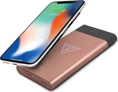 Powerbank Guess GUL24WPB8TLRG, 8000mAh, karikim wireless, ngjyrë rozë gold