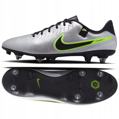 Këpucë futbolli Nike Tiempo Legend 10 Academy SG Pro AC, për fusha të buta, për meshkuj, argjendtë