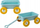 Karrocë lodër rëre Sand Toy Cart, plastike, pastel turquoise