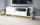 Komodinë TV Oslo, 140 cm, chipboard i laminuar, e bardhë druri