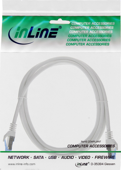 Kabllo rrjeti InLine Cat.6A S/FTP, 1.5 m, gri