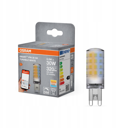 Llambë inteligjente Osram SMART+ WIFI PIN G9, 3.5W, 320lm, e bardhë e rregullueshme