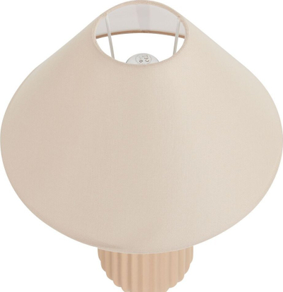Lampë tavoline NURIA Ceramic Sand, qeramike, abazhur liri, bezhë