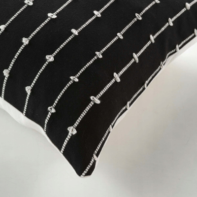 Jastëk dekorativ Cotton Eco, 45x45 cm, pambuk i ricikluar, i zi