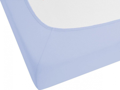Çarçaf fitted JANBU, pambuk, 90 x 200 cm, blu e çelët