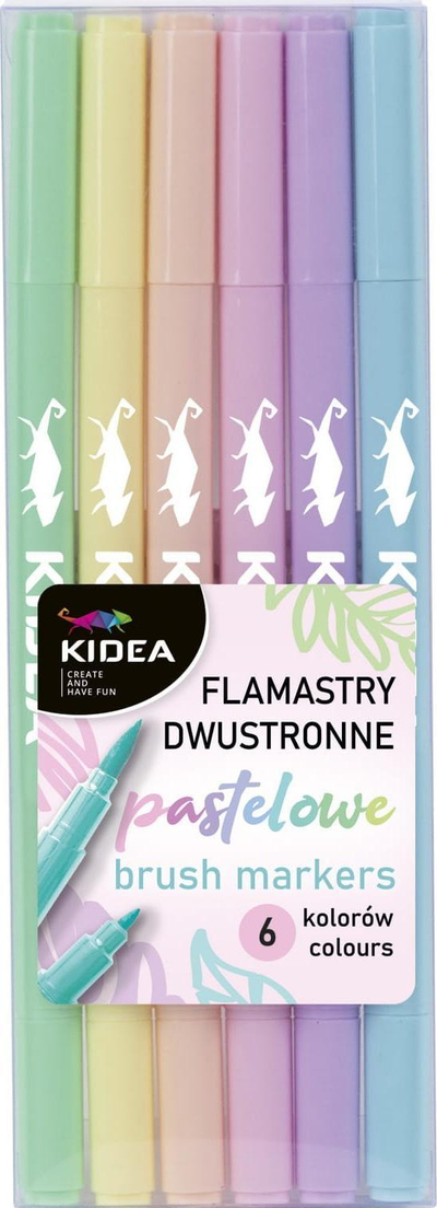 Markerë pastel me dy anë Derform KIDEA, set 6 ngjyra