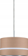 Kapak lampe Paulmann Tessa, Ø26 cm, tekstil, karamel me vija të bardha