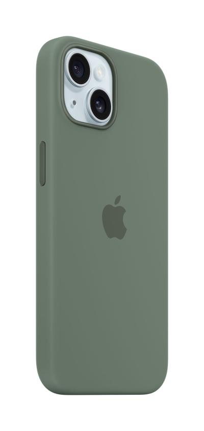 Маска Apple iPhone 15 Silicone со MagSafe, Cypress