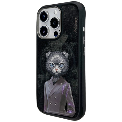 Kapak telefoni Nimmy Cute Pet MagSafe për iPhone 16 Pro, magnetik, i zi