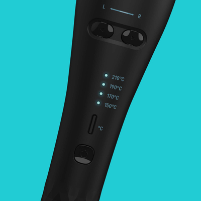 Kaçurrela automatike Revamp Progloss Hollywood Curl, 150‑210°C, me shtresë qeramike, ngjyrë e zezë