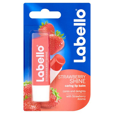 Balsam buzësh Labello Strawberry Shine, luleshtrydhe, 4.8 g, i kuq