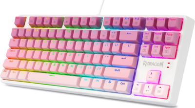 Tastierë gaming Redragon K645W Cass, mekanike Brown, RGB, rozë