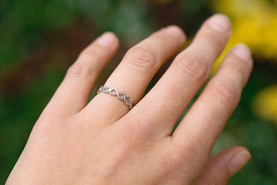 Unazë për femra Agato Infinity AGT-R52X, e argjendtë