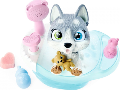 Set lodër me vaskë Simba Pamper Petz Bathtub, qenush husky, me pompë uji, me ngjyra nga të gjitha