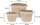 Set shporta dekori Home, 3 copë, litar, bexh
